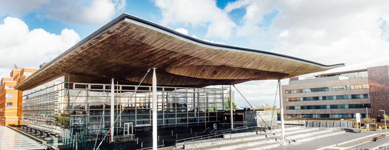 Y Senedd, Bae Caerdydd